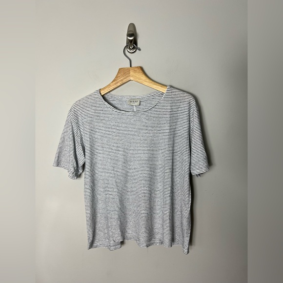 Wrap London Tops - Madewell Women's Striped Gray Top